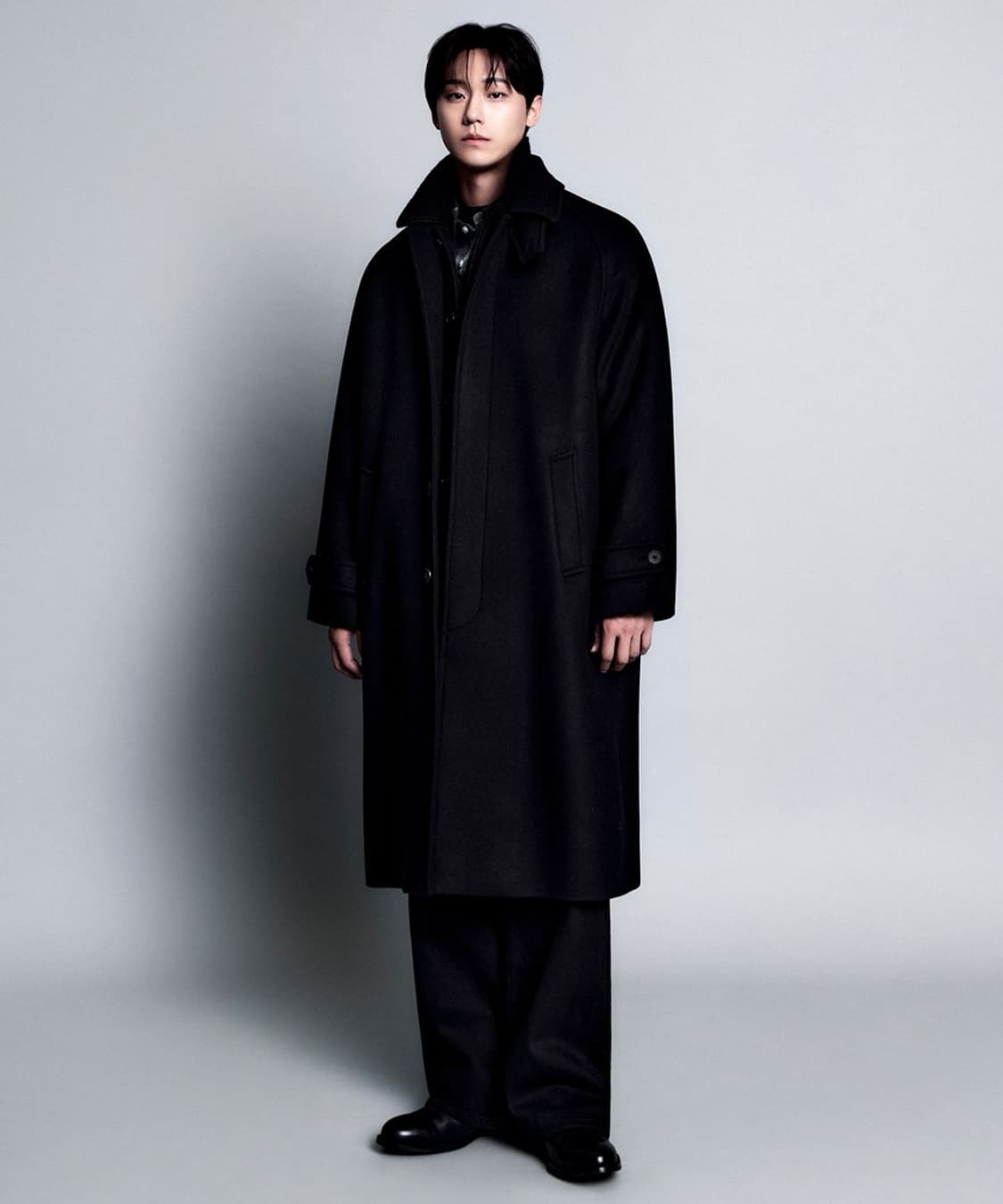 무신사스탠다드 캐시미어 블렌드 오버사이즈 발마칸 코트 블랙 L 상품이미지1