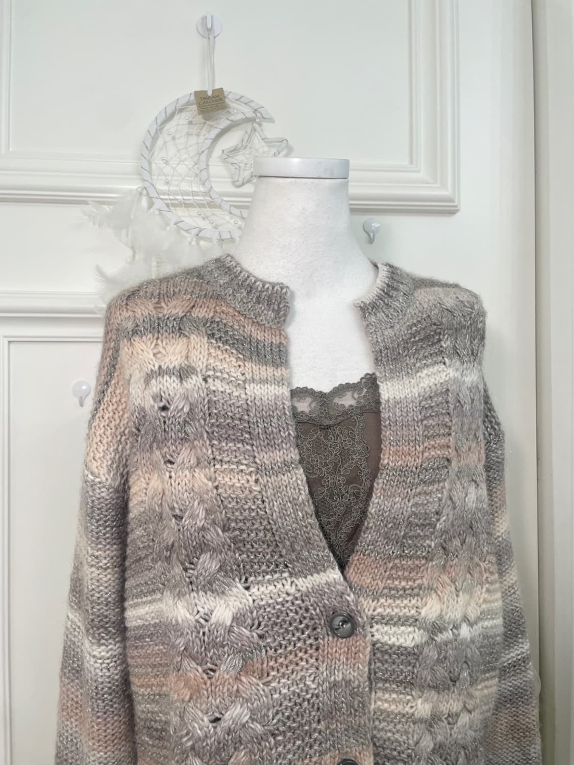 mute stripe glitter grandma cardigan 상품이미지7