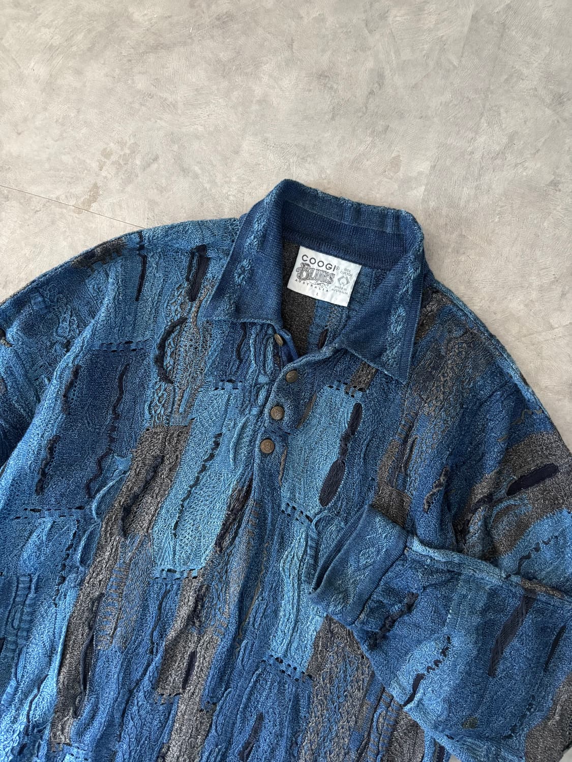 Coogi 쿠지 블루 3D 케이블 니트  상품이미지5