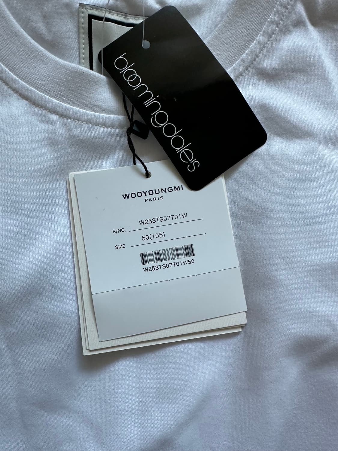 우영미 코튼 백로고 티셔츠 화이트 - 25FW 상품이미지2