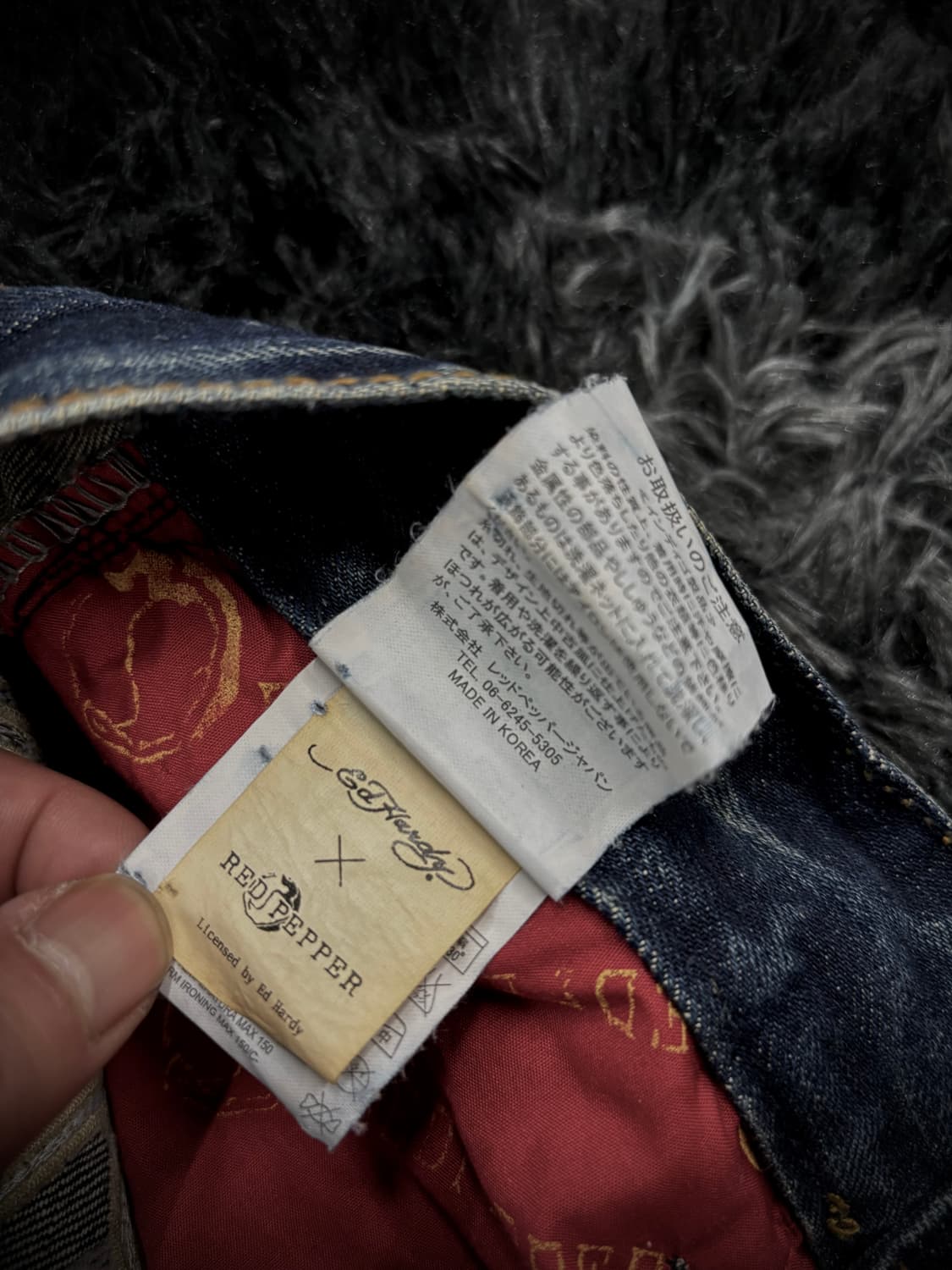 Red Pepper X Ed Hardy 자수 부츠컷 데님팬츠 상품이미지8