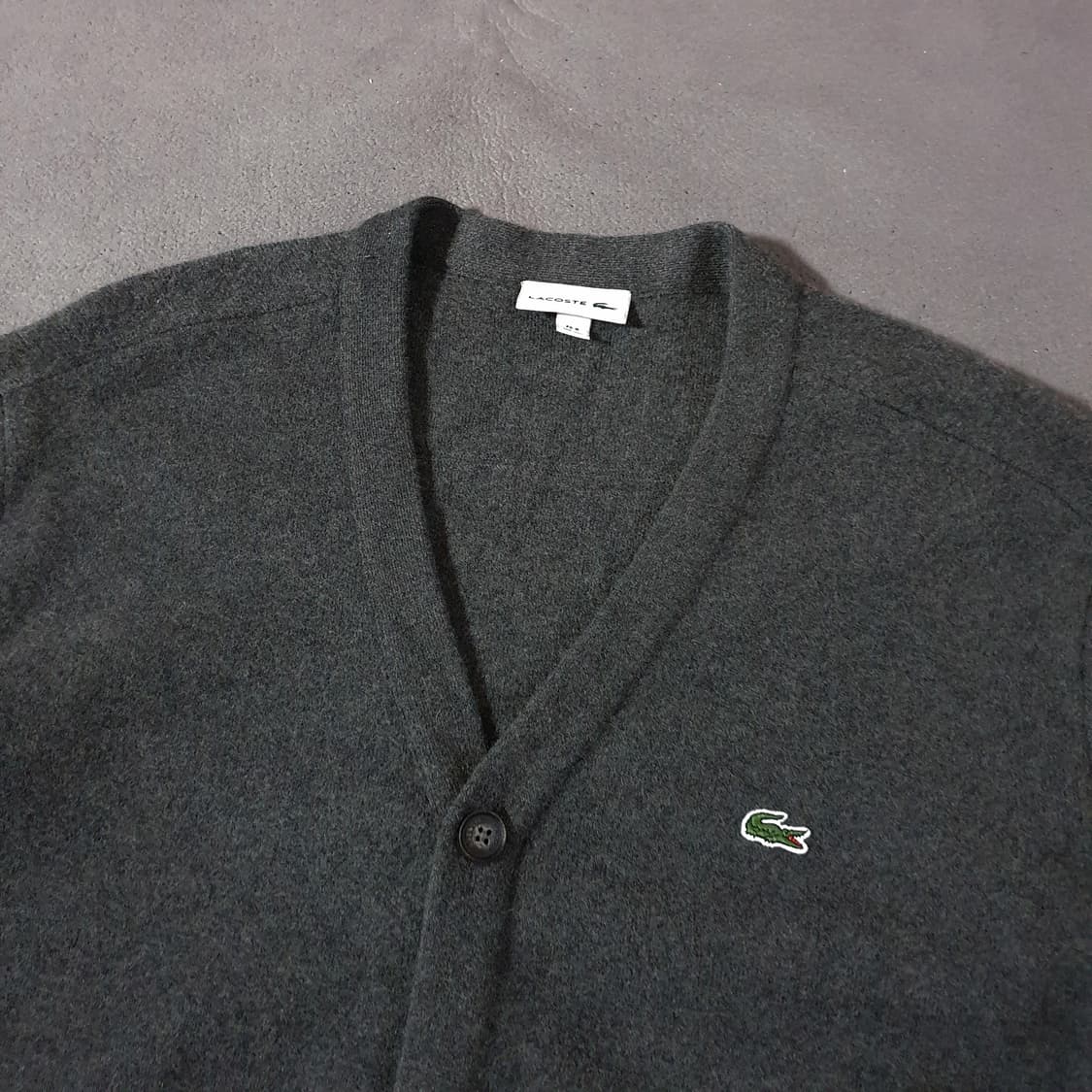 라코스테 헤비 울 니트 가디건 XL 110 차콜그레이 상품이미지4