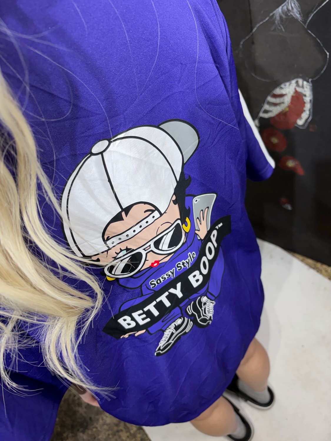 Jpn 베티붑 프린팅 오버핏 반팔 져지 XL 상품이미지2