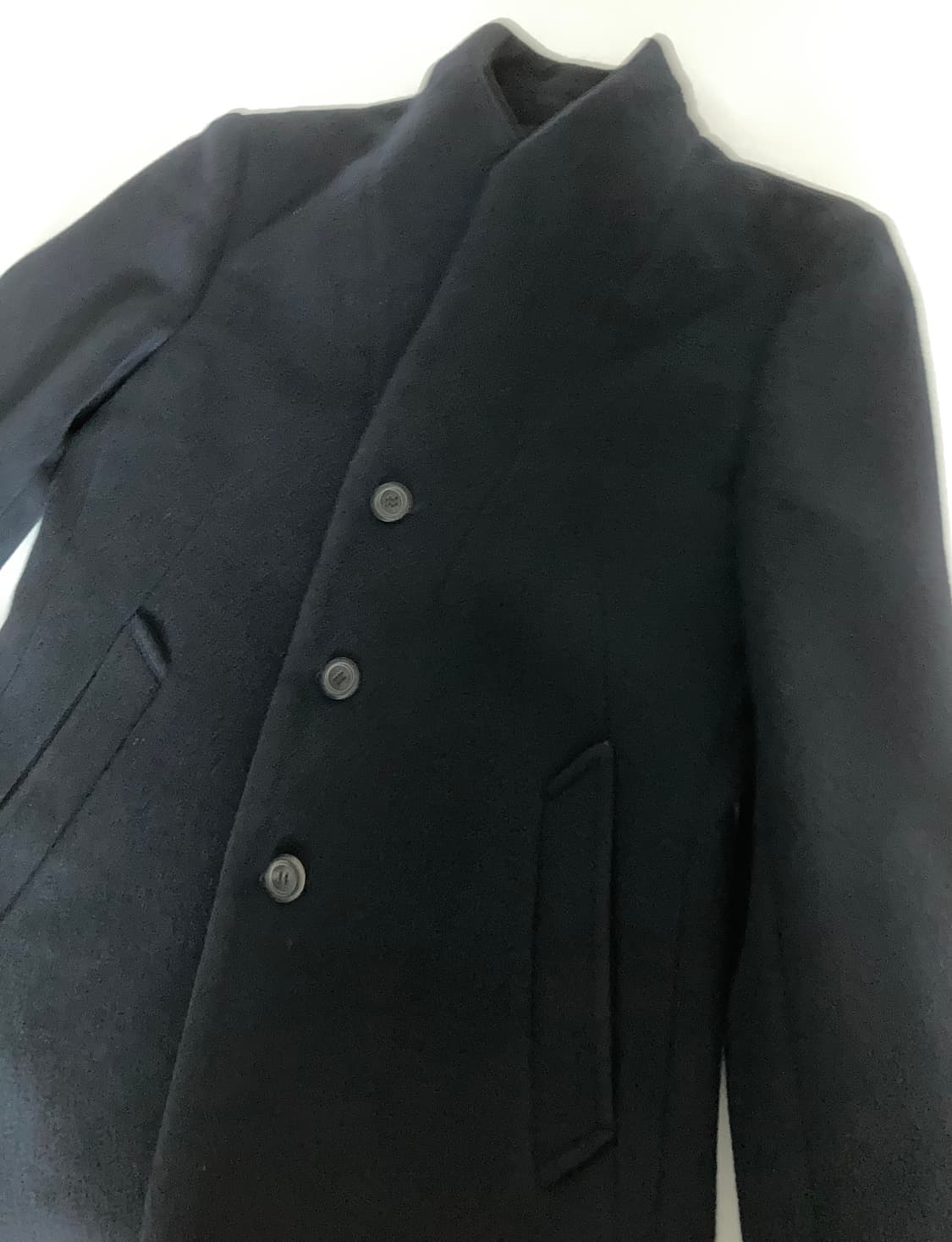 타임옴므 울 캐시미어 블렌디드 코트 자켓 (Navy) 상품이미지5