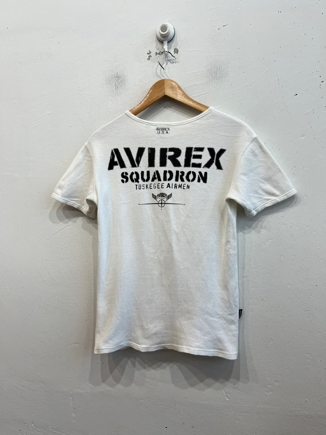 AVIREX 아비렉스 와플 밀리터리 반팔 S 상품이미지1