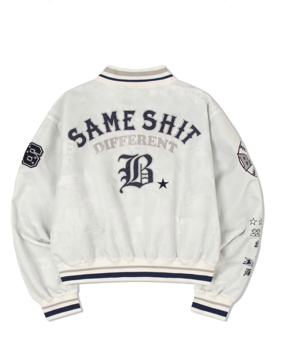 배디 바시티 베이스볼 자켓 화이트 M 상품이미지3
