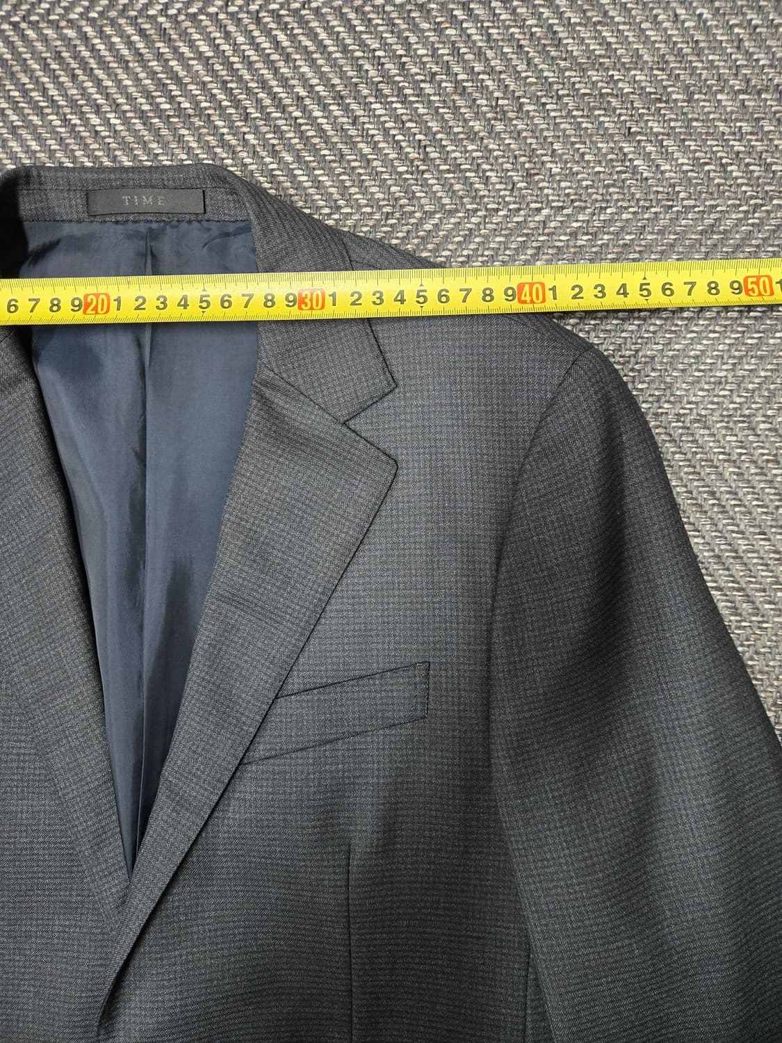 한섬 타임옴므 TIME 체크 정장 자켓 에르메네질 제냐 호주산 울100 상품이미지6