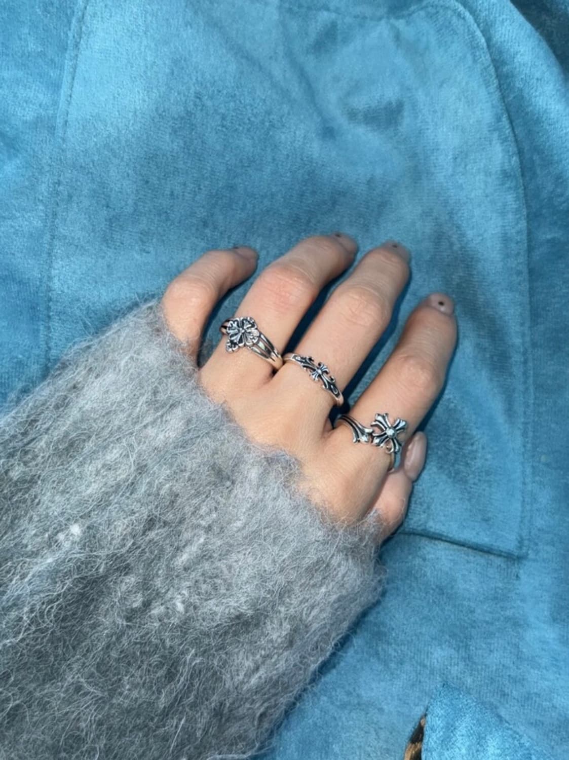 <남녀공용>실버925 오픈링 실버링 은반지 빈티지링 크로스링 상품이미지5