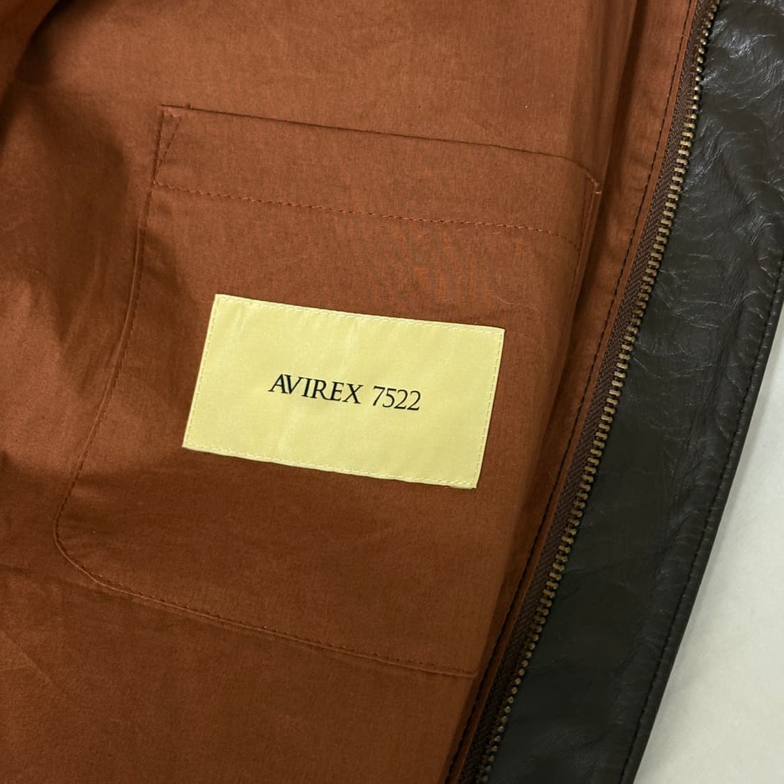 Lsize 아비렉스 7522 A-2 자켓 브라운 상품이미지5