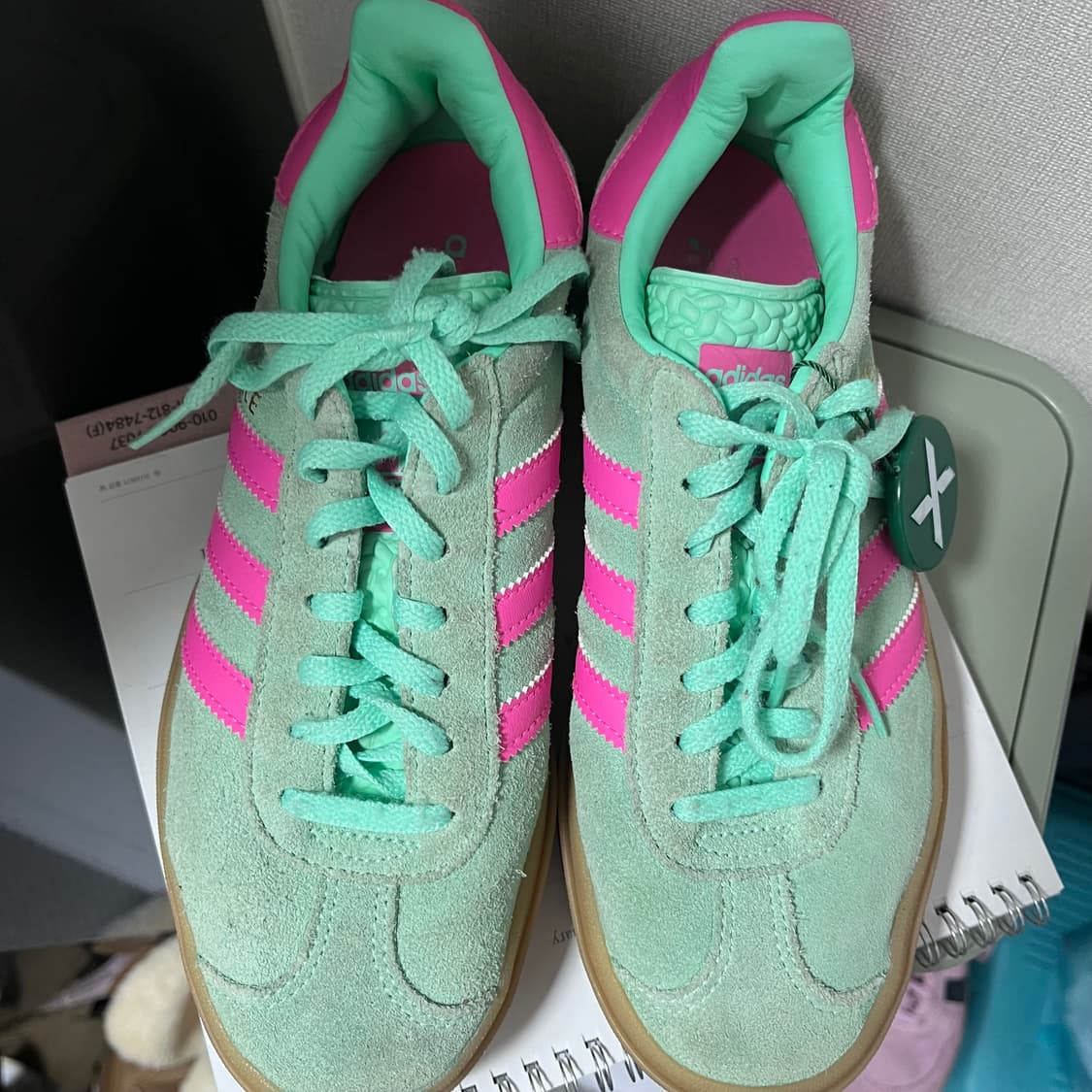 아디다스 오리지널스 가젤 볼드 펄스 민트 핑크 240 상품이미지3