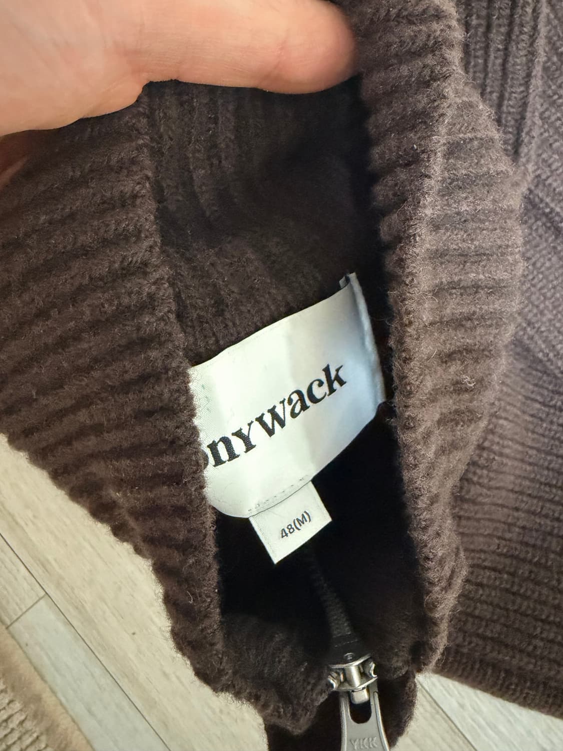 토니웩 메리노울 니트집업 판매합니다 상품이미지3