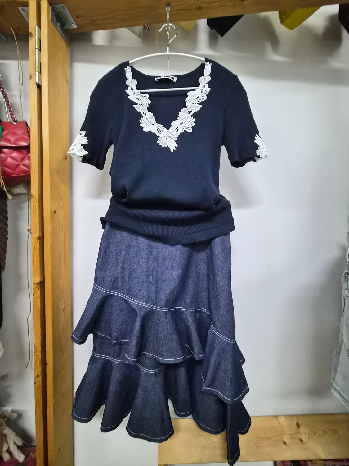 질샌더 레이스 골지티  폴로랄프로렌 데님스커트 상품이미지1