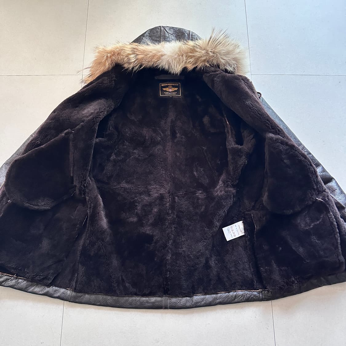 모건(일본) 멤피스벨 무톤 후드 통가죽 무스탕 M 상품이미지6