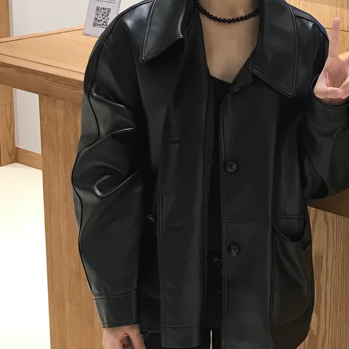 Modest Mood 비건 레더 재킷 상품이미지2