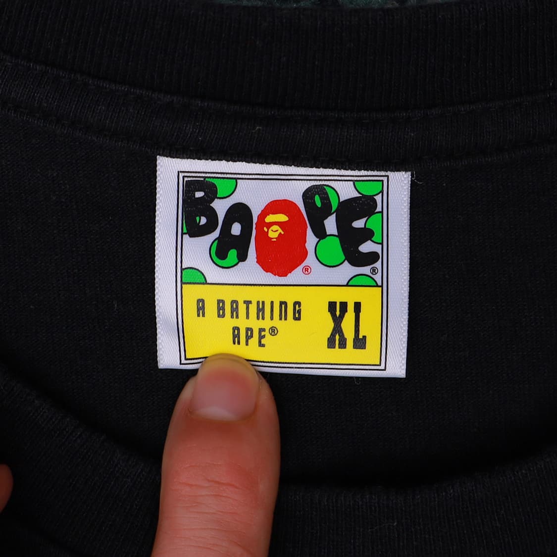 BAPE 베이프 컬리지 카모 반팔 티셔츠 블랙 퍼플 XL 상품이미지2