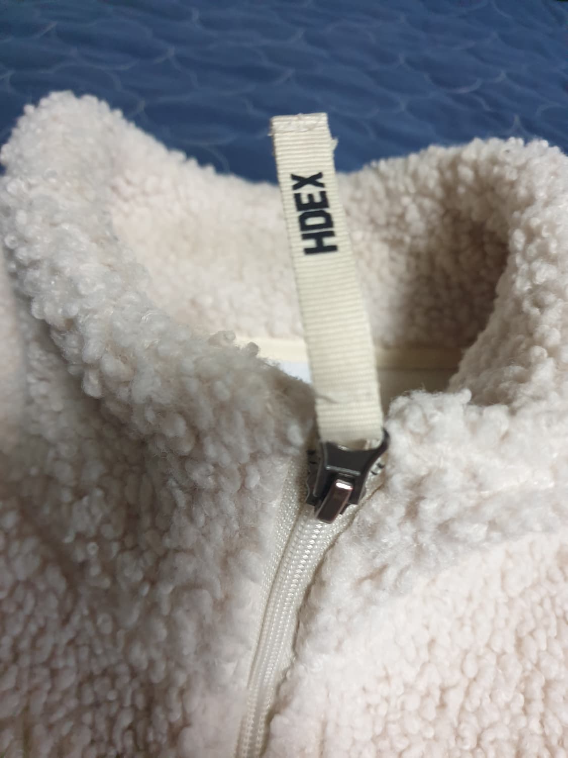 HDEX 어깨와펜 쉐르파 덤블 플리스 집업자켓 아이보리 (L) 상품이미지4