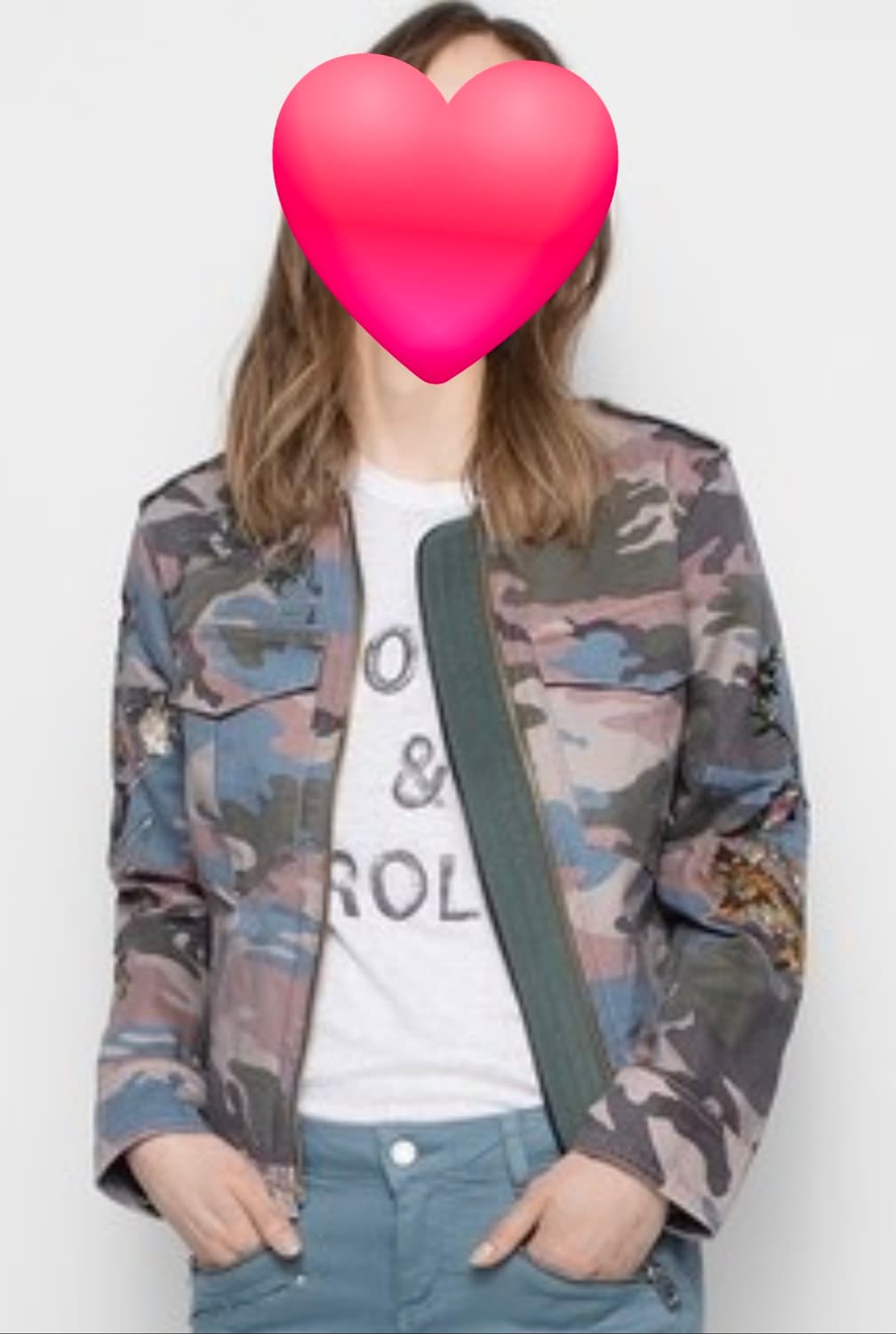 쟈딕앤볼테르 여성자켓 XS 44 자수 밀리터리 카모자켓 WM17 상품이미지10