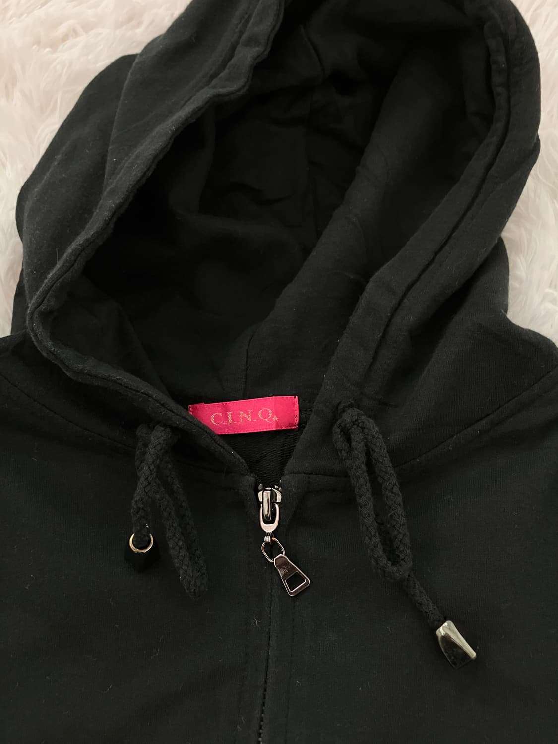 빈티지 블랙 갸루 후드 집업 y2k 스트릿 갸루 펑키 일본빈티지588 상품이미지4