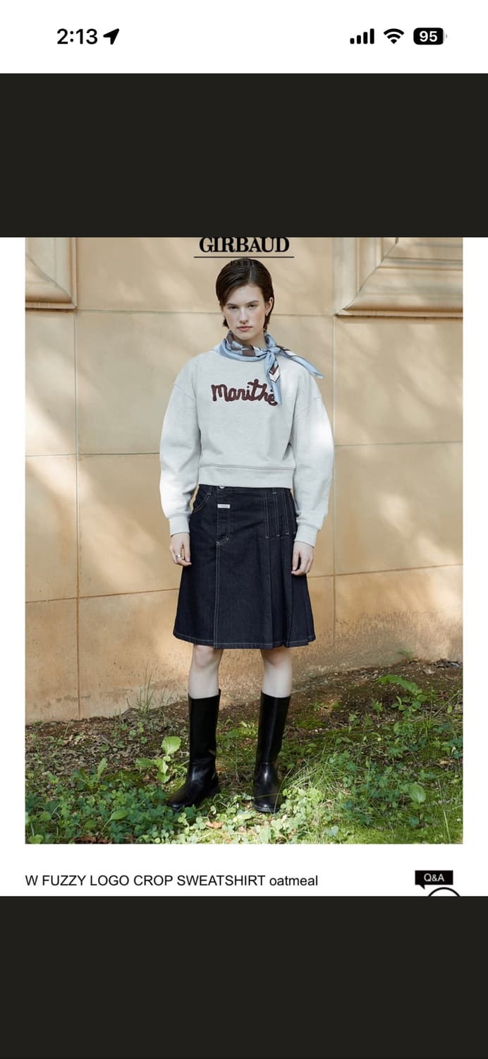 마리떼프랑소와저버 크롭 맨투맨 상품이미지1