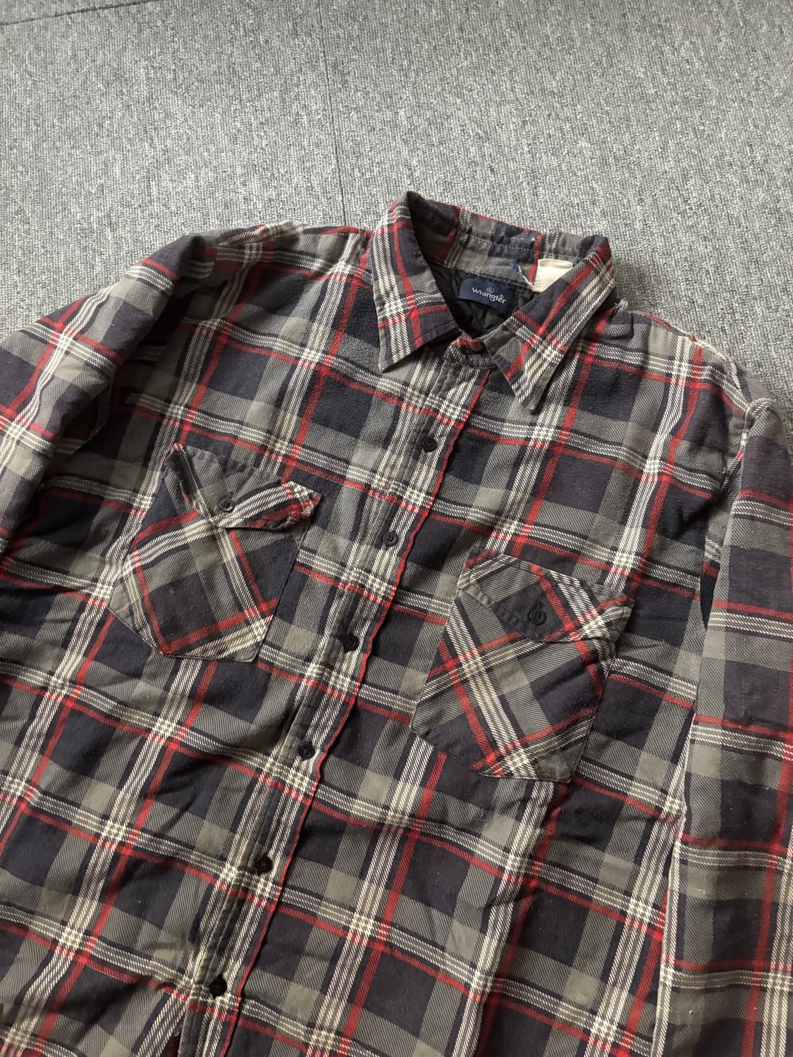 XL) 랭글런 플란넬셔츠자켓 상품이미지1