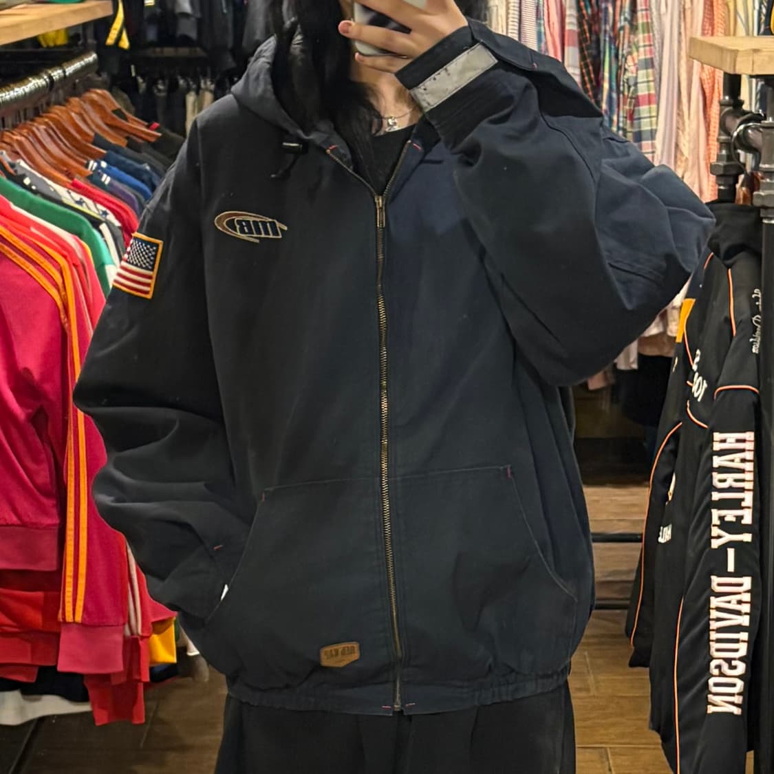 [HI] VTG 레드캡 팀 워크 자켓 블루 상품이미지1