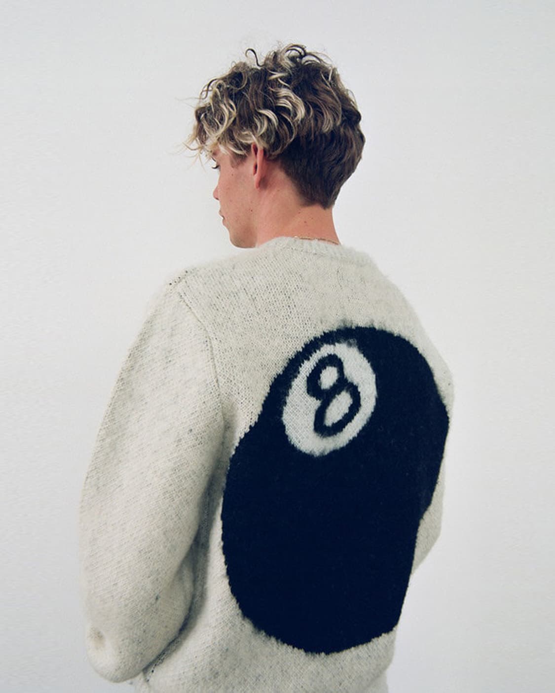 스투시 8볼 모헤어 니트 크림 상품이미지1