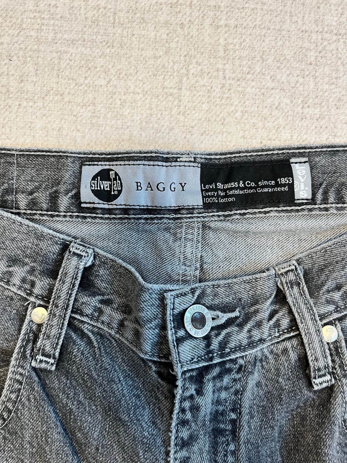 Vintage Levis silver tab stone wash blac 상품이미지3