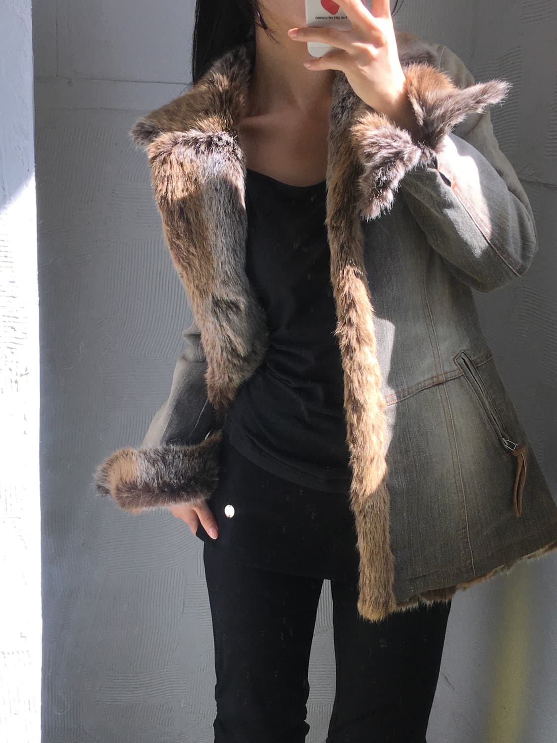 Burberry 버버리 블루라벨 퍼 데님 자켓 상품이미지4