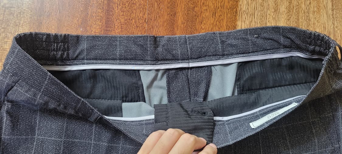 👔남성35인치👔STCO 클래식핏 체크 팬츠 그레이(여름용) 상품이미지3