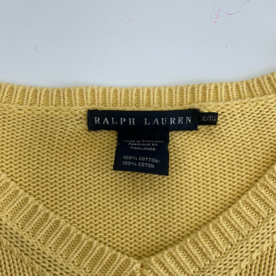 Polo 폴로 블루 포니 옐로우 브이넥 니트 상품이미지5