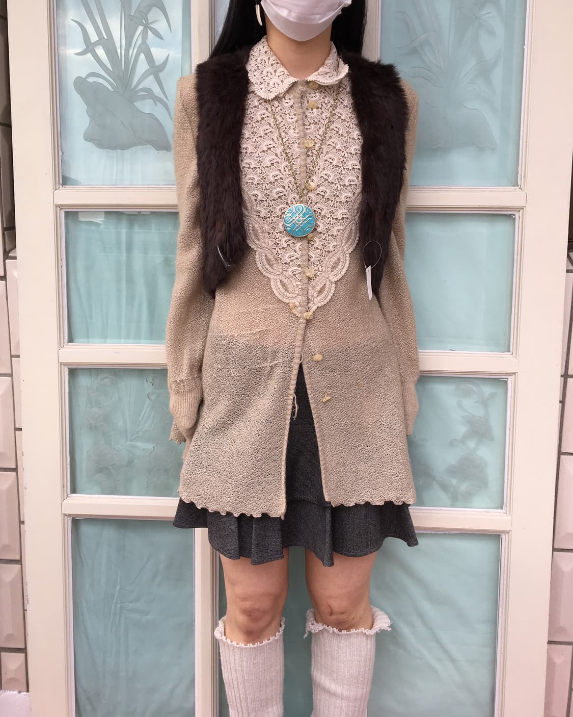 Rabbit fur vest 상품이미지6