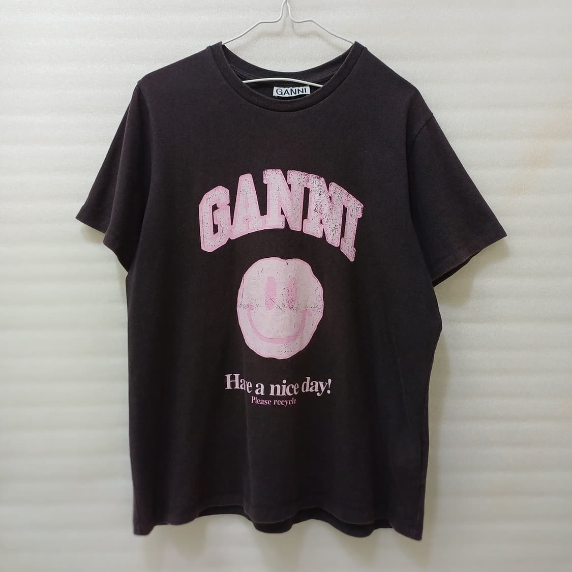 포루투갈정품 가니 라운드 스마일 반팔 티 여성 루즈 M ~ L 사랑봉봉 상품이미지1