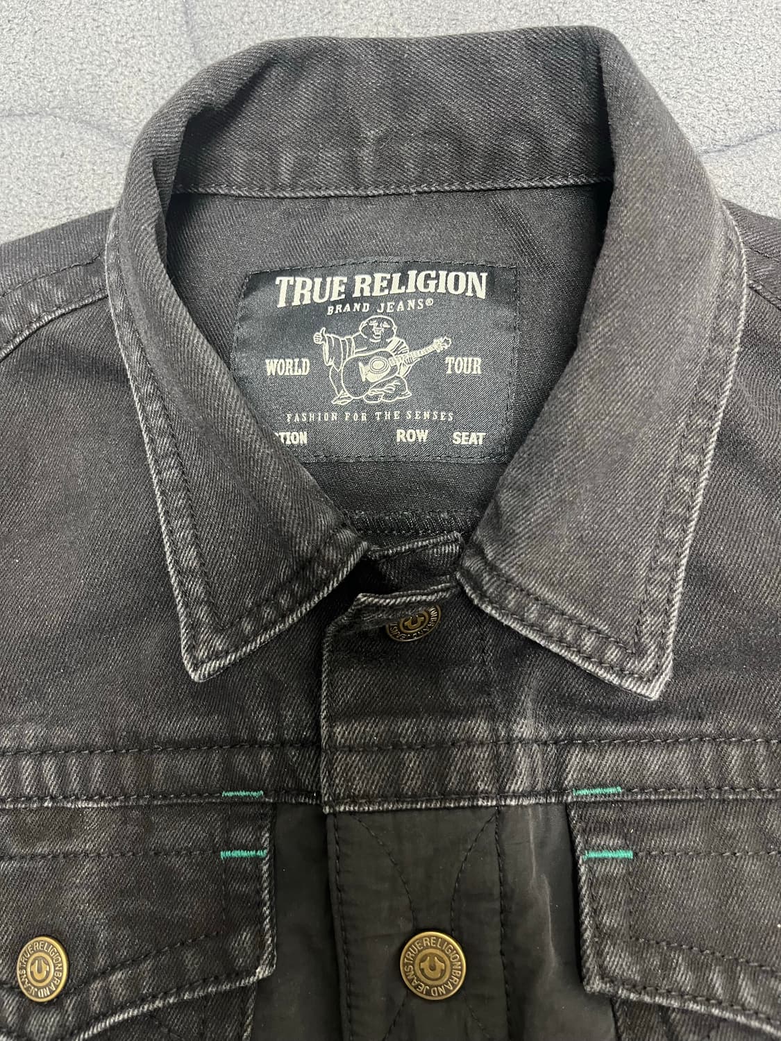 [L] 트루릴리전 흑청 데님 트러커 자켓 상품이미지2