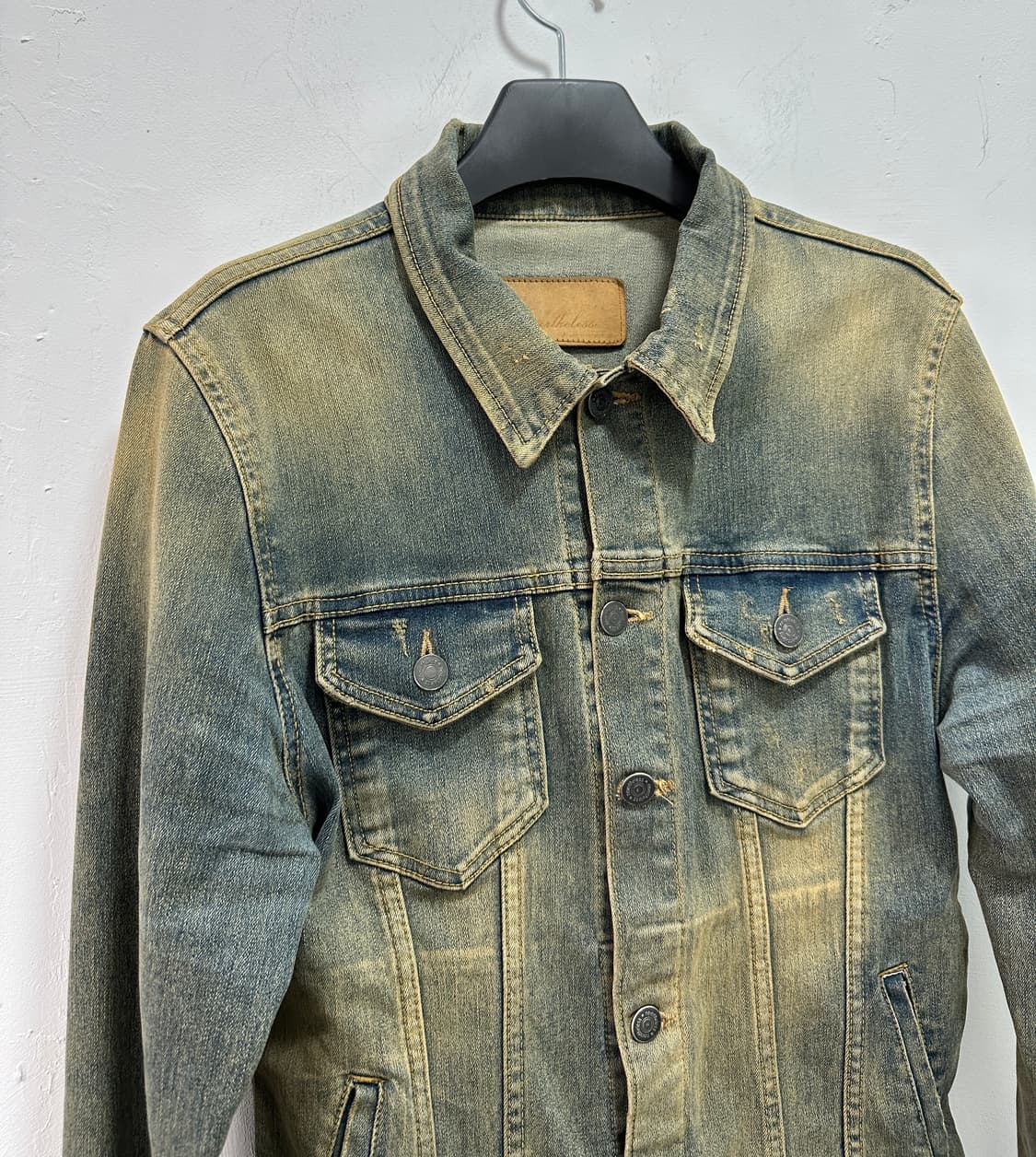 00s washing denim distressed jacket 상품이미지5