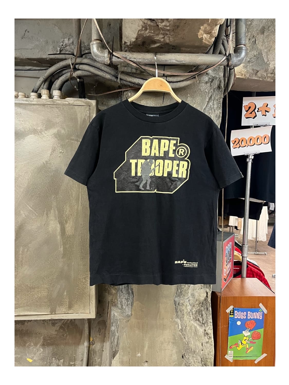 베이프 Trooper 반팔티 블랙 S #csz3847 상품이미지1