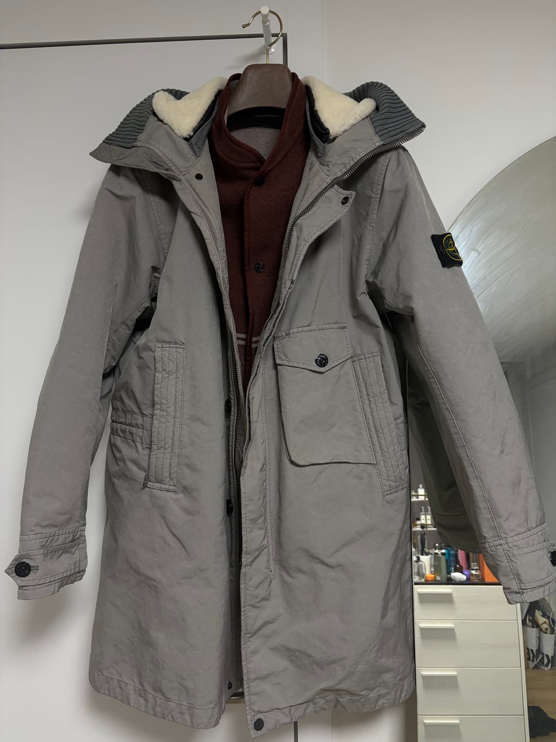 스톤아일랜드 DAVID-TC SHEEPSKIN 다비드 롱 파카 상품이미지1