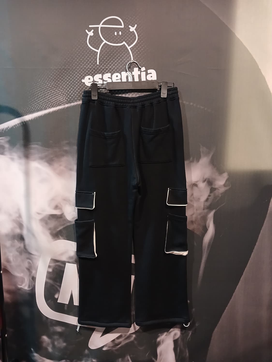 카고 밑단 스트링 와이드 팬츠 상품이미지2