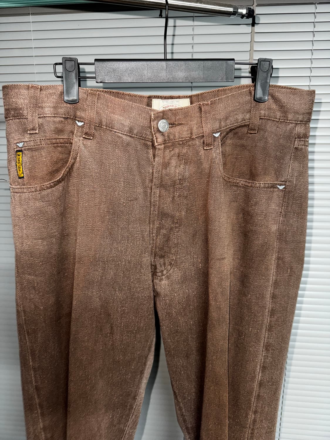 90‘s Armani Jeans Brown Denim Pants 상품이미지3