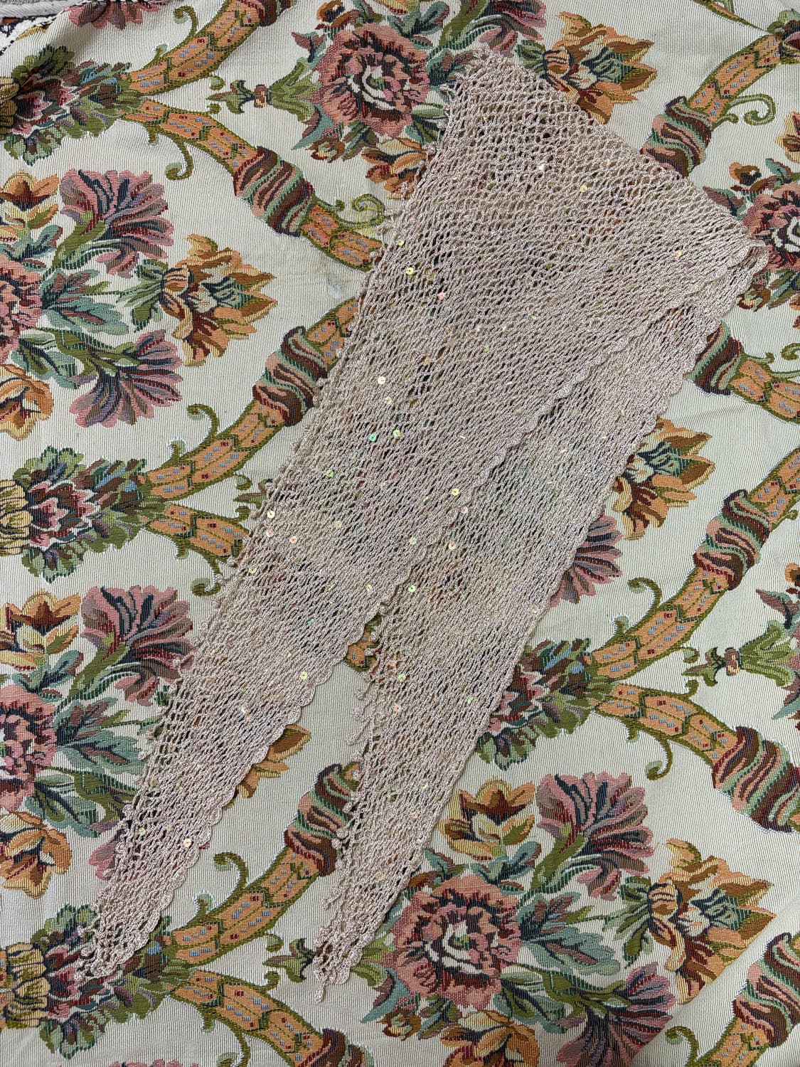 히피 모리 핑크 베이지 머플러 상품이미지3