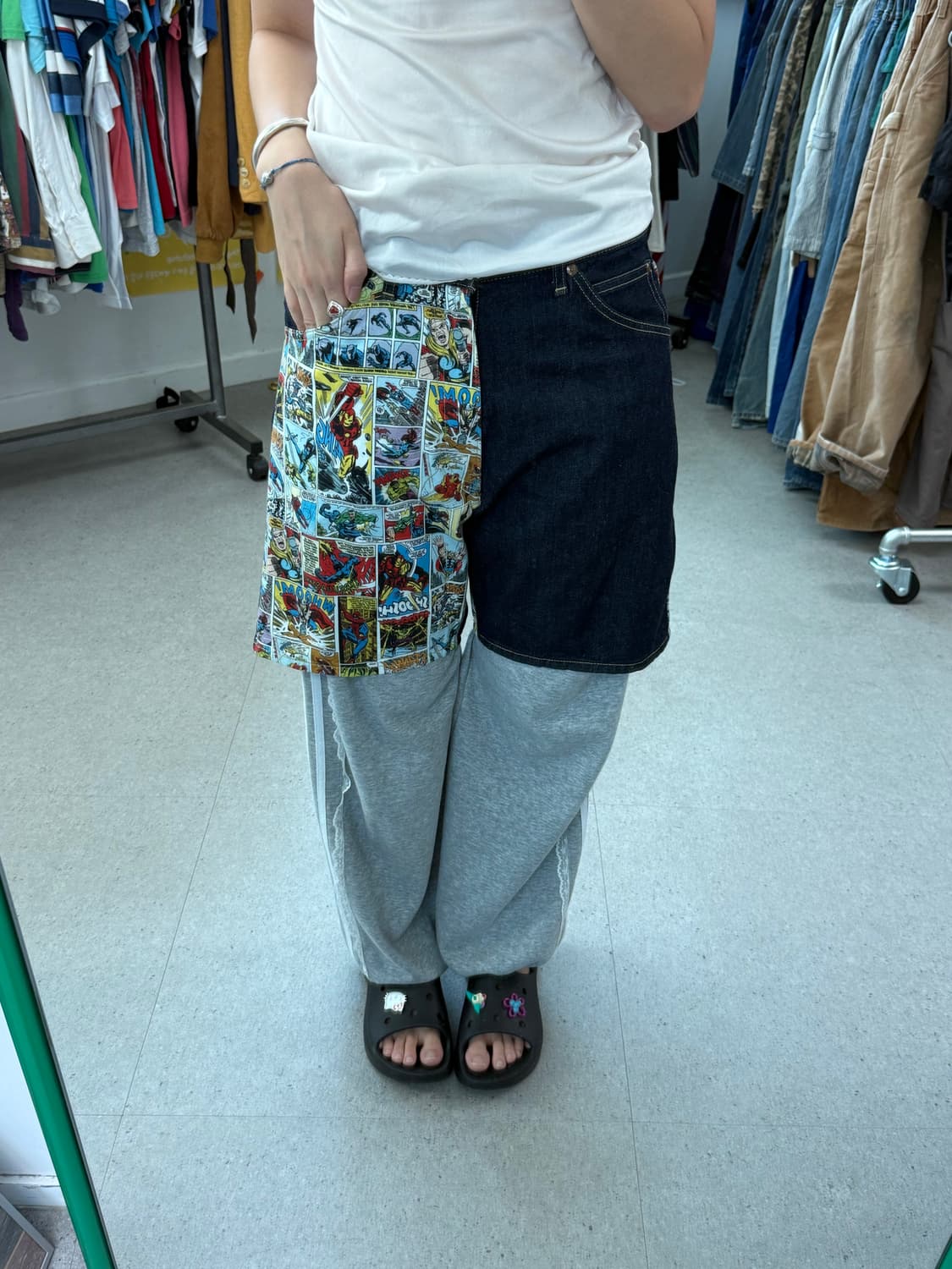 Lee x marvel denim short pants  상품이미지5