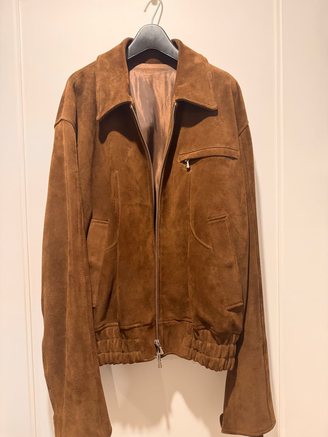 [M] STU 스웨이드 레더 가죽 자켓 브라운 상품이미지3