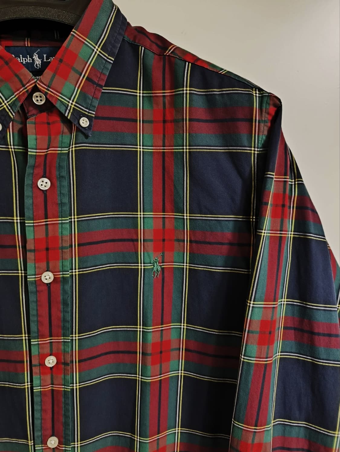 L 폴로랄프로렌 레드포니 타탄체크 셔츠 남방 상품이미지2