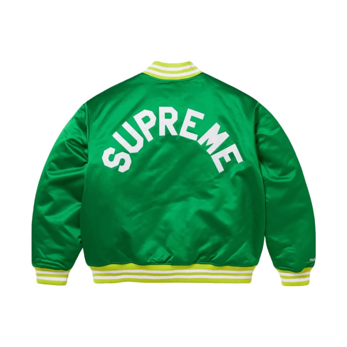 24FW 슈프림 미첼 & 네스 사틴 바시티 자켓 그린  상품이미지2