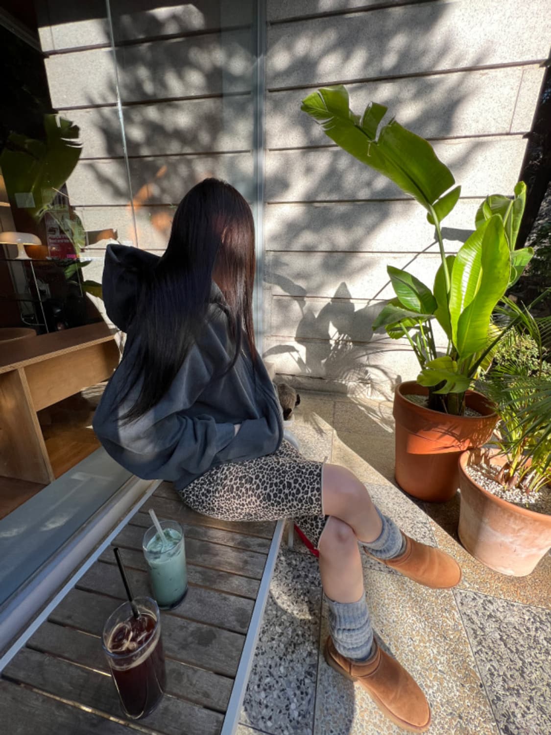 탠저 볼륨 후드자켓 후드집업 블랙, 차콜 상품이미지3