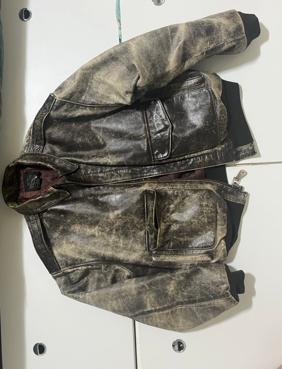 아비렉스 (Avirex) 브라운 가죽자켓  상품이미지2