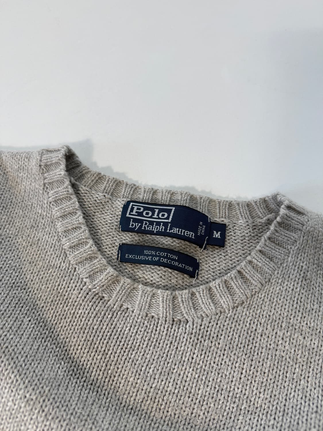 폴로 랄프로렌 루즈핏 그레이 코튼 니트 상품이미지5