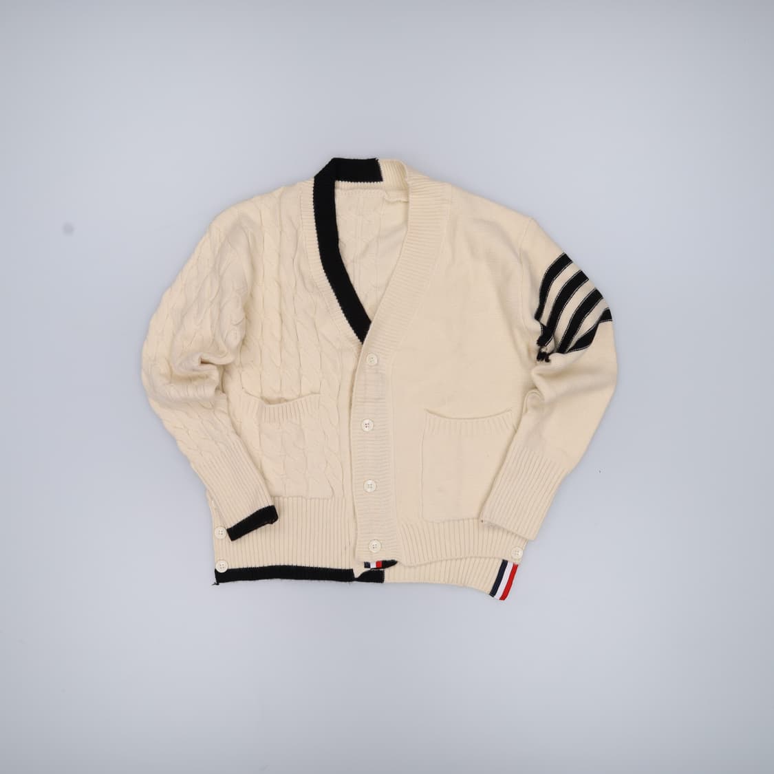 F 빈티지 완장 케이블니트 가디건 0331H1 상품이미지1