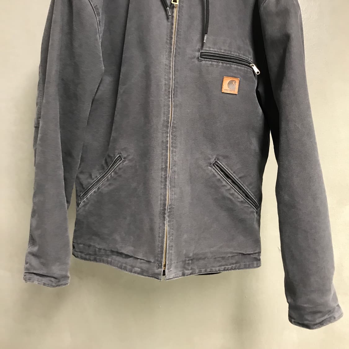 칼하트 기모 후드 워크 자켓 그레이 S 상품이미지3