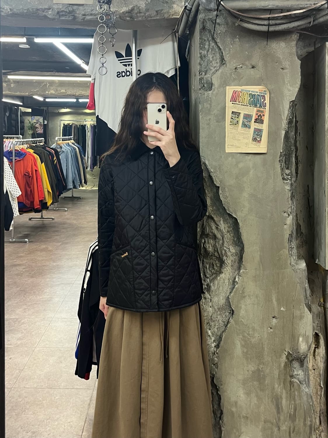 바버 카라 퀄팅 자켓 블랙 키즈 L #csz2163 상품이미지2