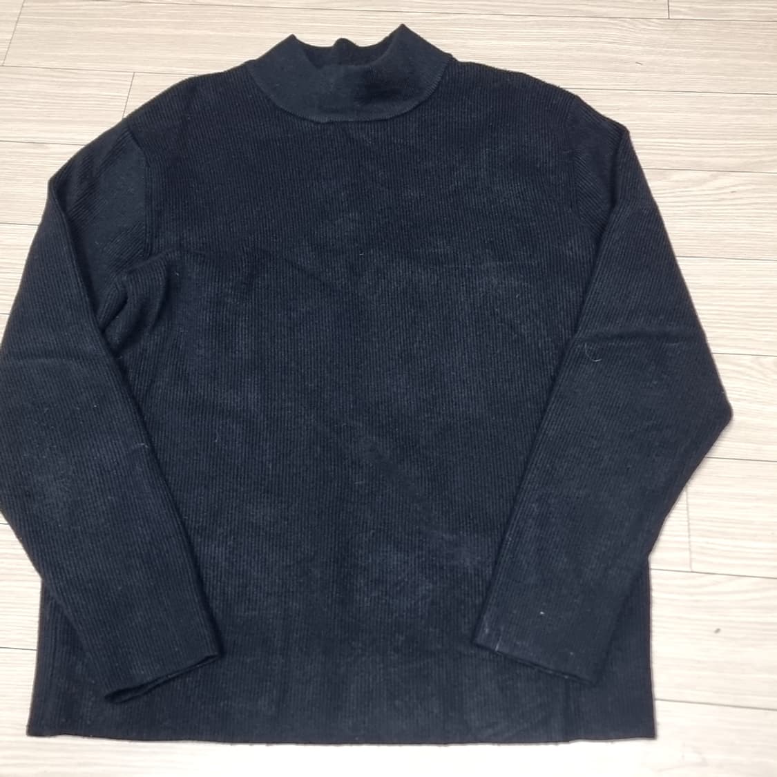 빈티지 골지 목폴라 니트 블랙(100) 상품이미지1